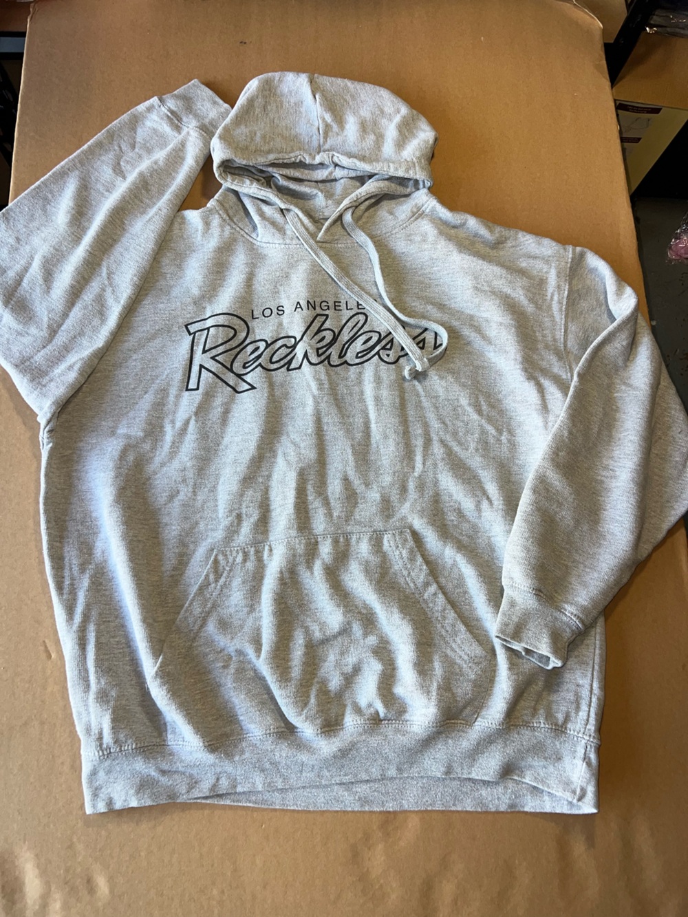 Young & Reckless Gray Los Angeles Reckless Script Hoodie